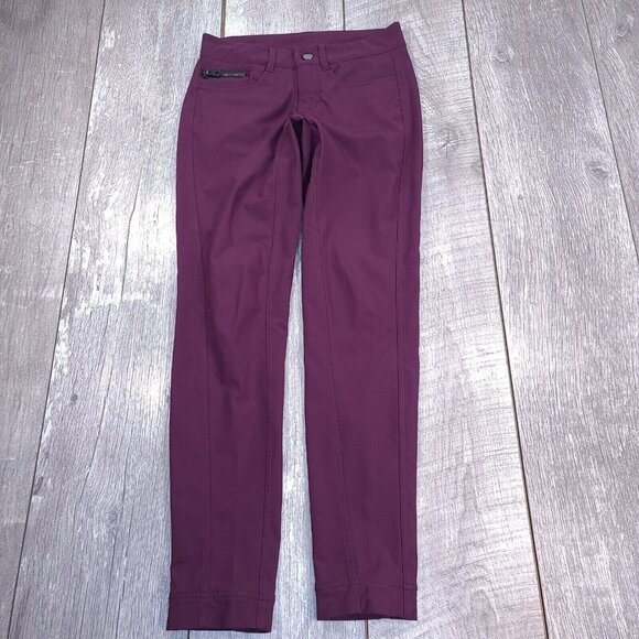 Lululemon Womens Urbanite Pants Size 4 Plum Purple Lightweight Commute Trouser - Picture 2 of 9